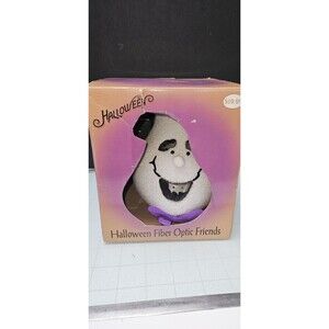 Gemmy Halloween Ghost Head on Stand  Fiber Optic Friends Light-Up 15” With Box